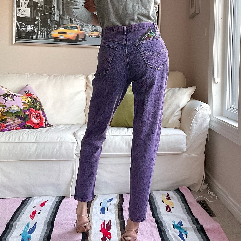 Vintage cotton pink acid wash jeans